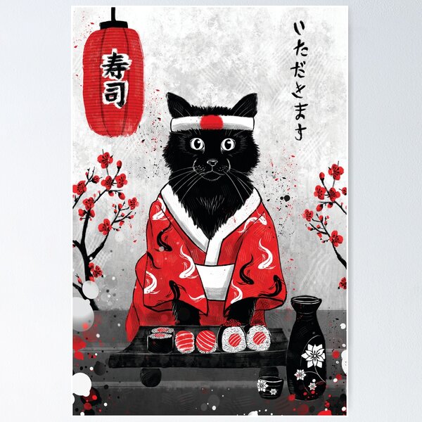 Cat Sushi Meme Posters for Sale | Redbubble