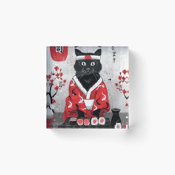 Aperçu de l'œuvre Sushi Cat Japan Collection créée et vendue par Ruby-Art.