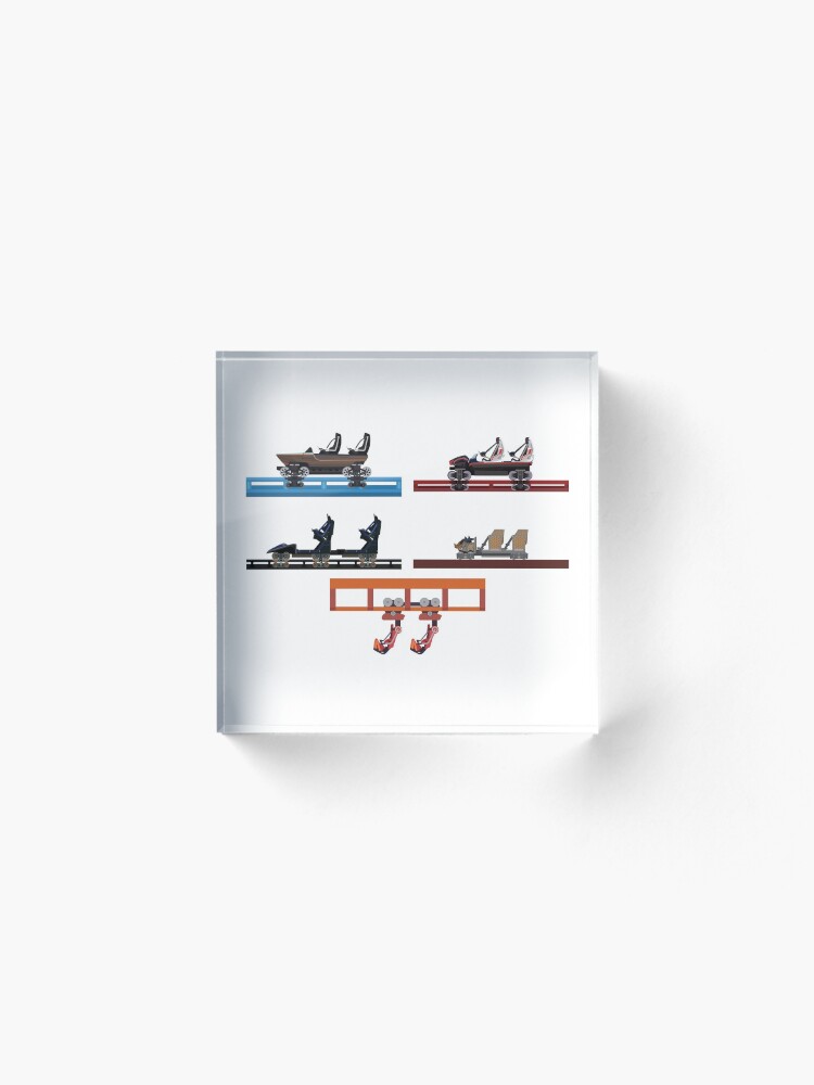 Alternate view of Energylandia Coaster Cars 2020 Acrylic Block