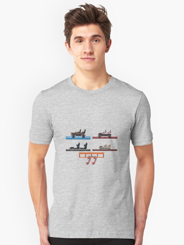 Alternate view of Energylandia Coaster Cars 2020 Slim Fit T-Shirt