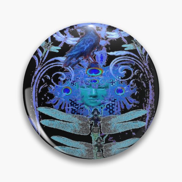 Item preview, MODERN DRAGONFLY BLUE-BLACK FANTASY ART designed and sold by sharlesart.