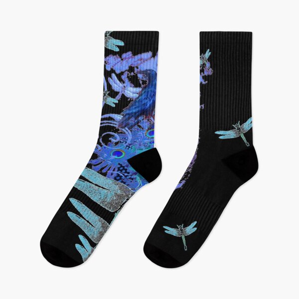 Item preview, MODERN DRAGONFLY BLUE-BLACK FANTASY ART designed and sold by sharlesart.