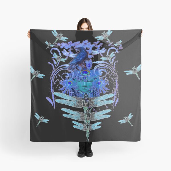 Item preview, MODERN DRAGONFLY BLUE-BLACK FANTASY ART designed and sold by sharlesart.