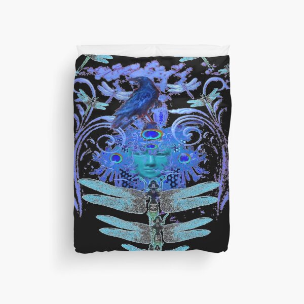 Item preview, MODERN DRAGONFLY BLUE-BLACK FANTASY ART designed and sold by sharlesart.