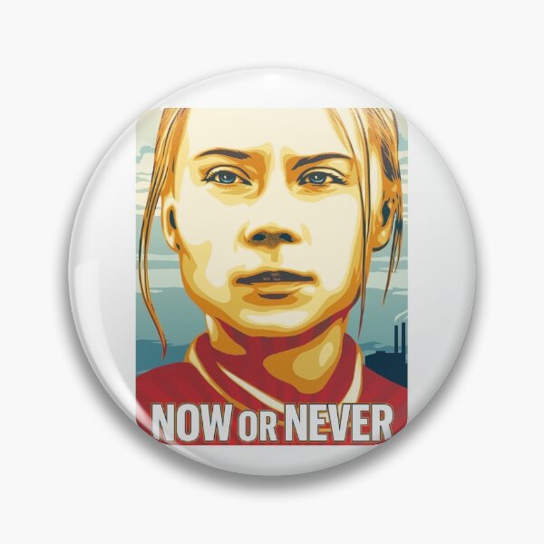 Item preview, Greta Thunberg now or never Art designed and sold by Veganvibez.