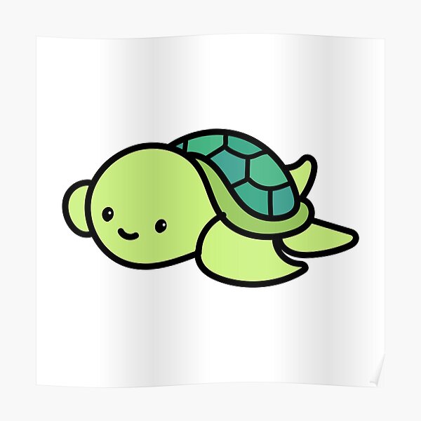 Cute Kawaii Turtle Japanese Anime Tortoise - Turtle - Sticker | TeePublic