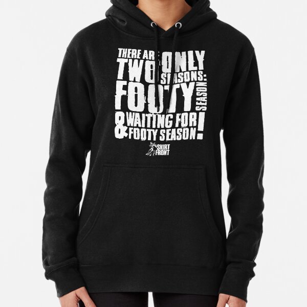 Two Seasons: White on Black Pullover Hoodie