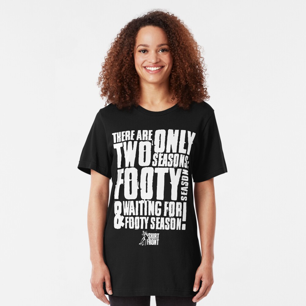 Two Seasons: White on Black Slim Fit T-Shirt