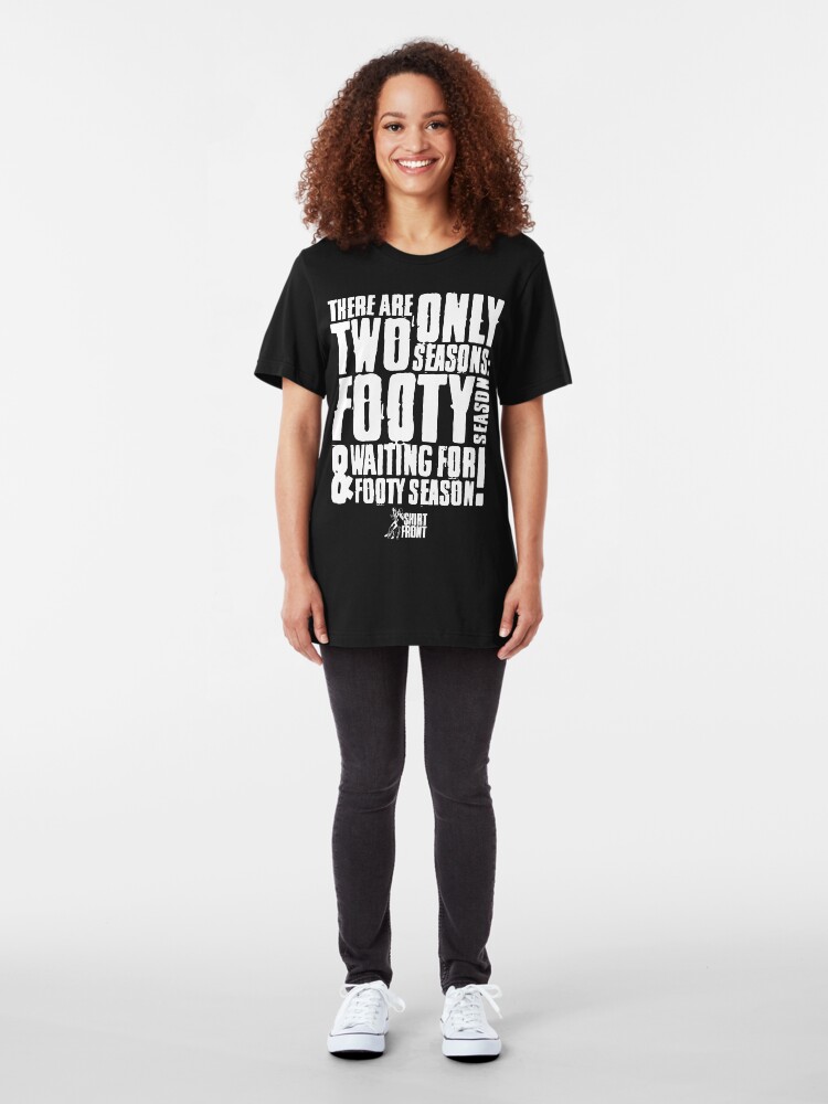 Alternate view of Two Seasons: White on Black Slim Fit T-Shirt