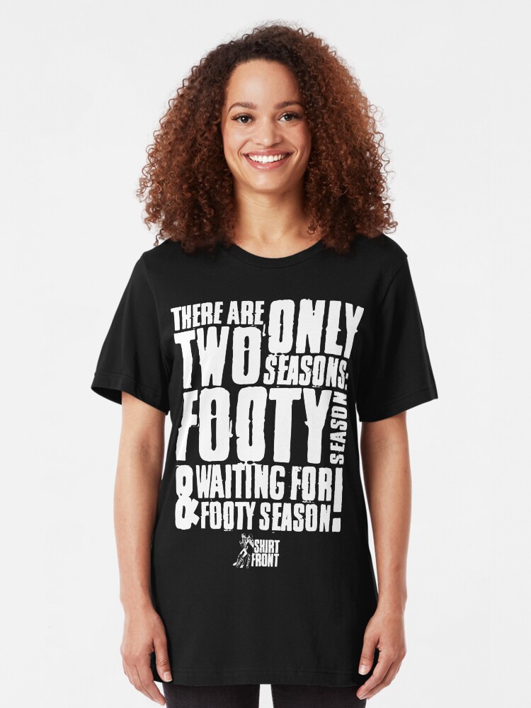 Alternate view of Two Seasons: White on Black Slim Fit T-Shirt