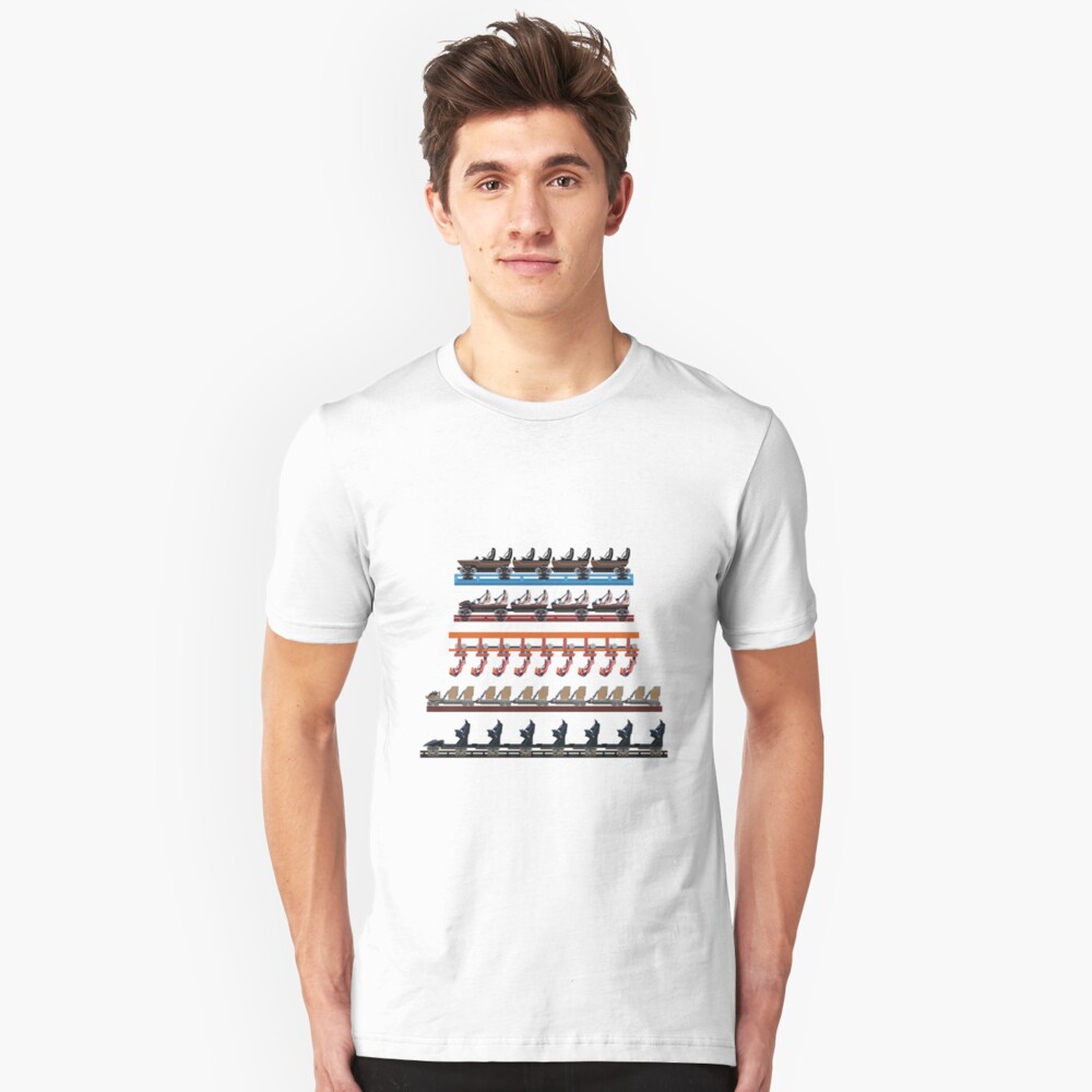 Energylandia Coaster Trains 2020 Design Slim Fit T-Shirt