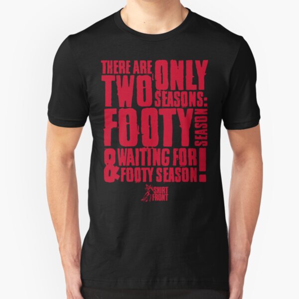 Two Seasons: Red on Black Slim Fit T-Shirt