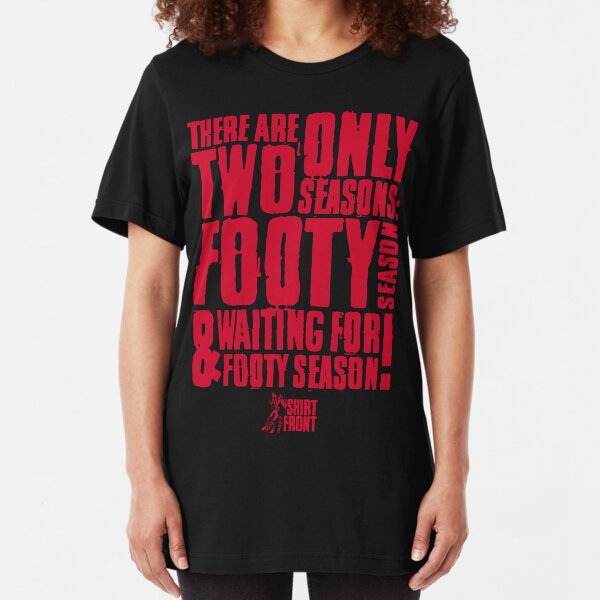 Two Seasons: Red on Black Slim Fit T-Shirt