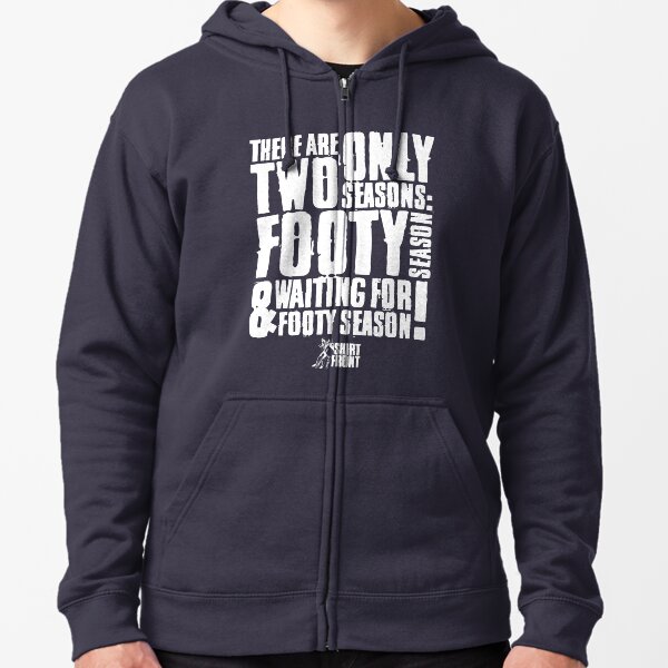 Two Seasons: White on Purple Zipped Hoodie