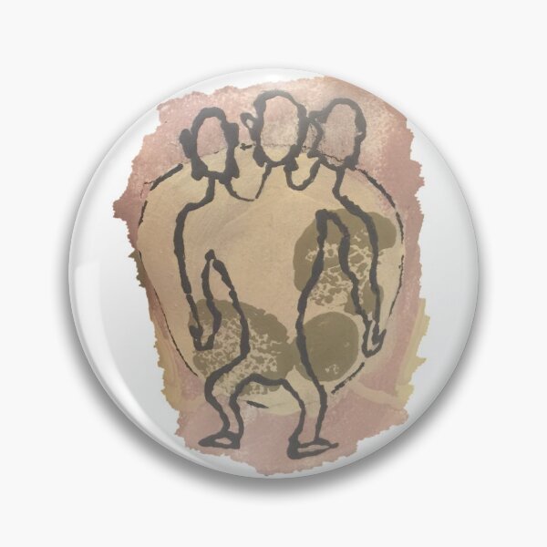 Item preview, Three-Headed Monkey Ancient Cave Painting designed and sold by Jeffrey Louis Salkilld.