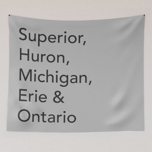 Item preview, The Great Lakes - Black Text designed and sold by NorthMerchCo.
