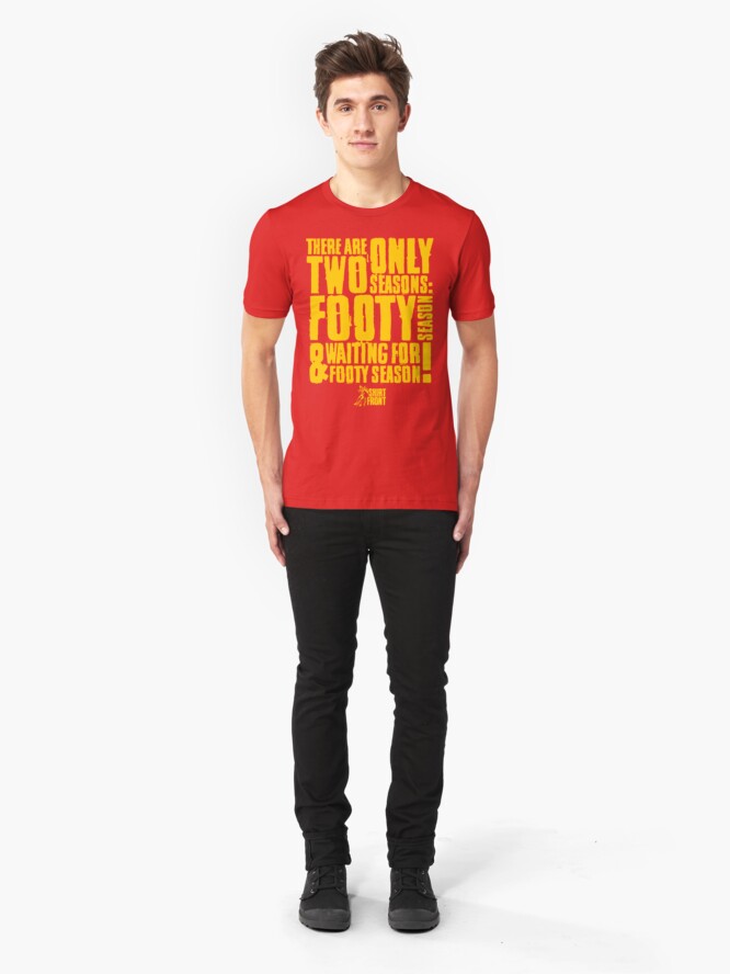 Alternate view of Two Seasons: Yellow on Red Slim Fit T-Shirt