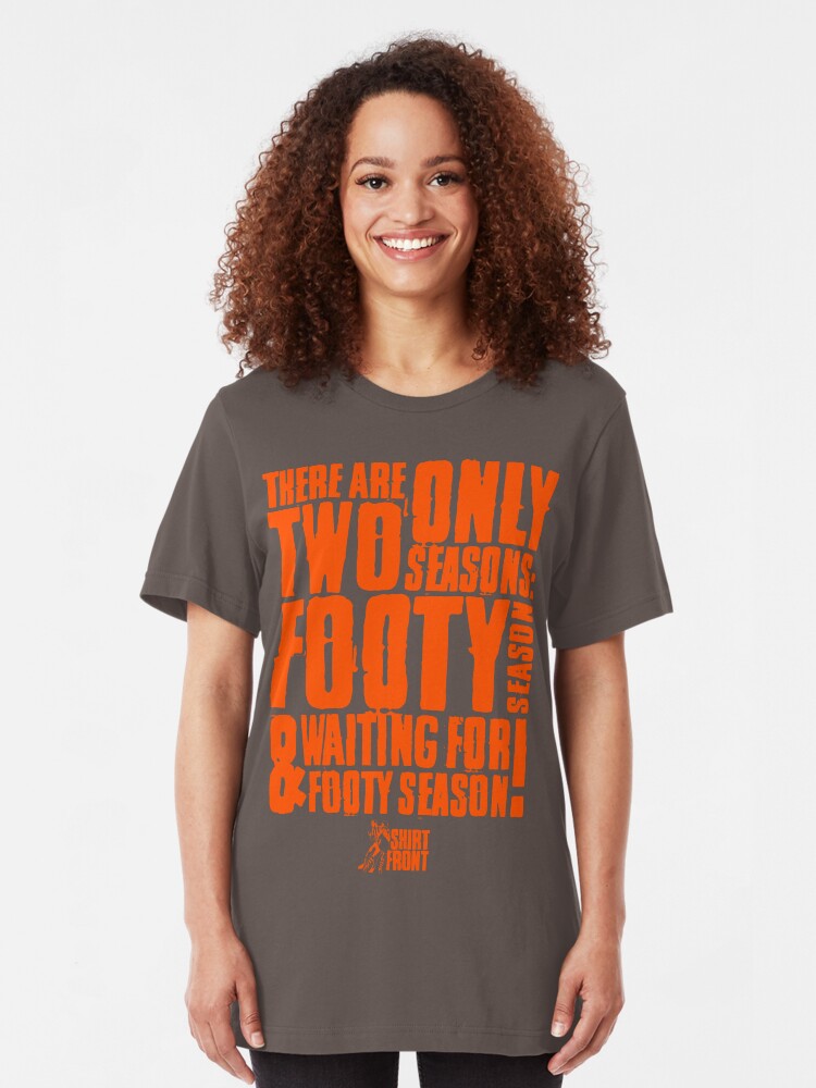 Alternate view of Two Seasons: Orange on Grey Slim Fit T-Shirt