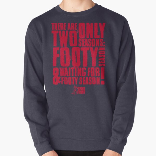 Two Seasons: Red on Navy Pullover Sweatshirt