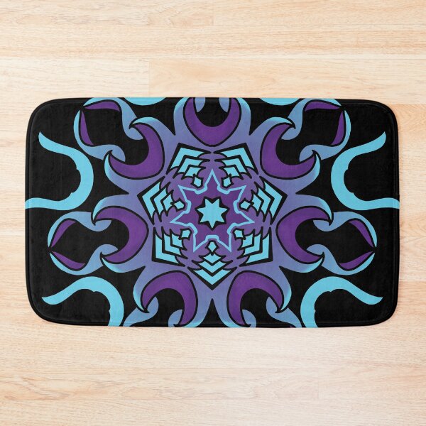 Artikelvorschau, Schläfrige gehörnte Mandala-Paneele Lila bis Blau entworfen und verkauft von SirCrim.