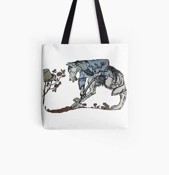 The Gravedigger Wolf All Over Print Tote Bag