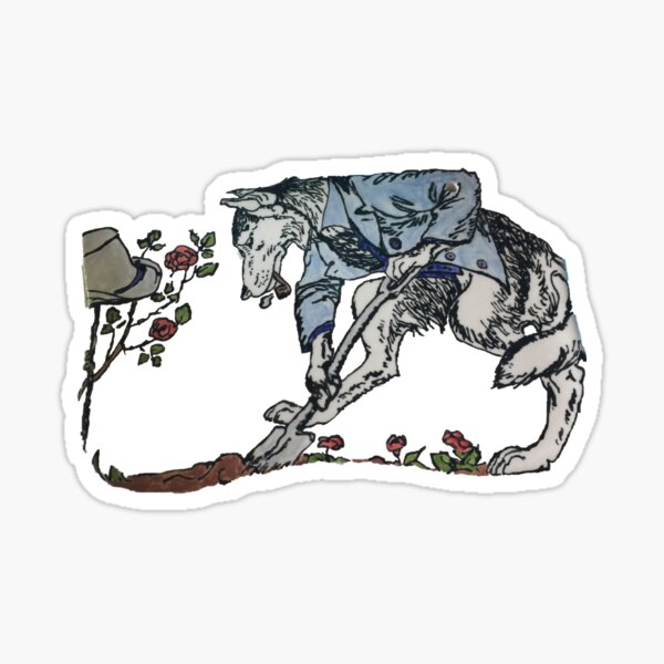 The Gravedigger Wolf Sticker