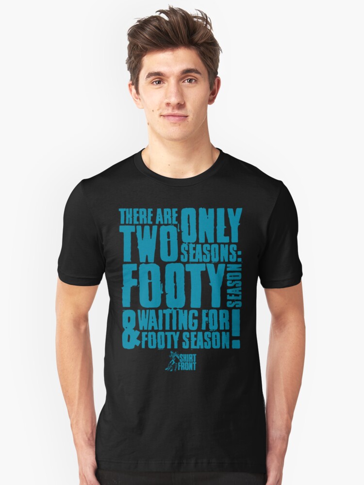 Alternate view of Two Seasons: Teal on Black Slim Fit T-Shirt
