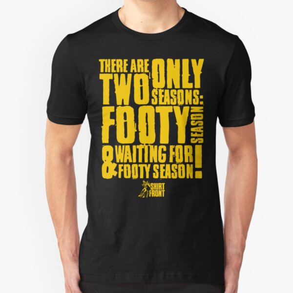 Two Seasons: Yellow on Black Slim Fit T-Shirt