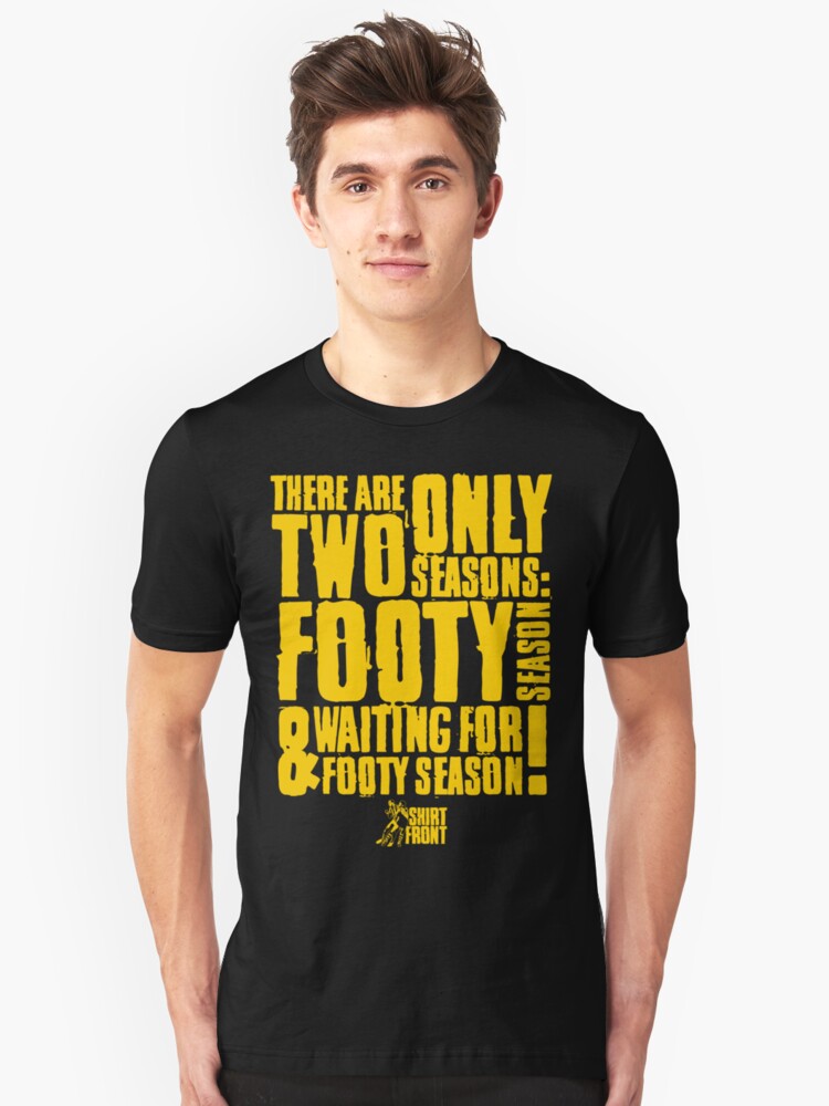 Alternate view of Two Seasons: Yellow on Black Slim Fit T-Shirt