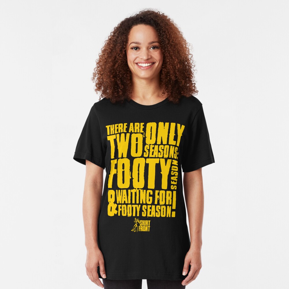 Two Seasons: Yellow on Black Slim Fit T-Shirt