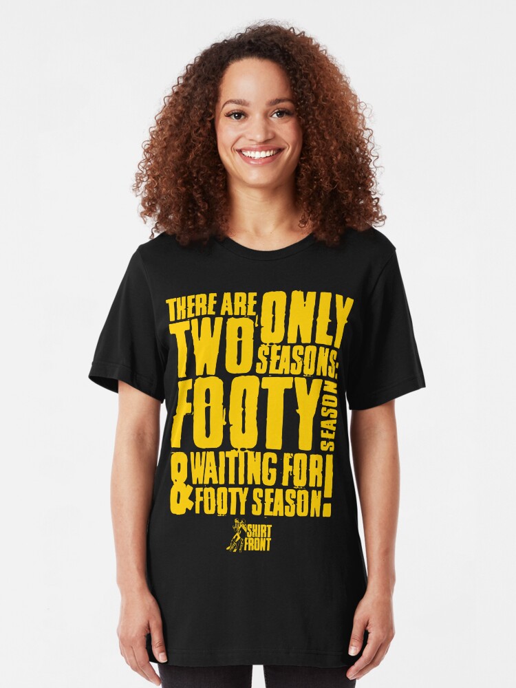 Alternate view of Two Seasons: Yellow on Black Slim Fit T-Shirt