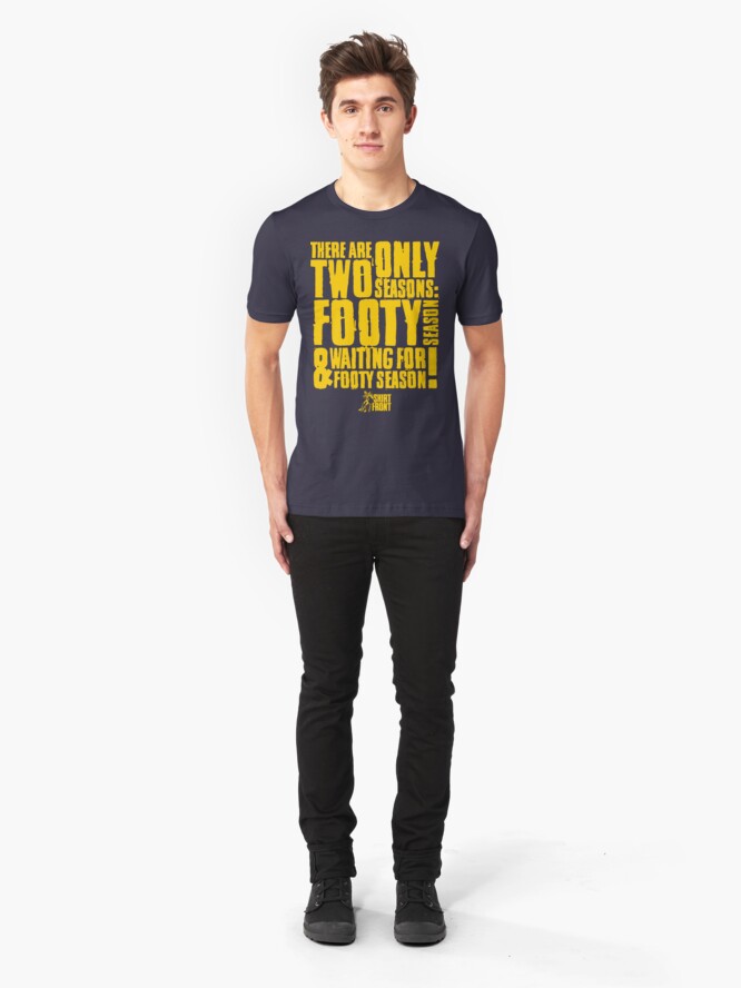 Alternate view of Two Seasons: Yellow on Navy Slim Fit T-Shirt