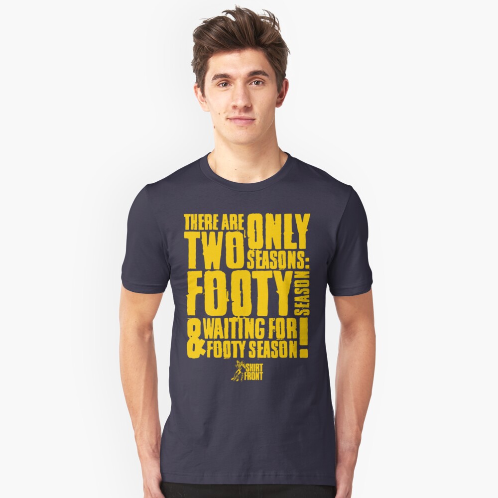 Two Seasons: Yellow on Navy Slim Fit T-Shirt