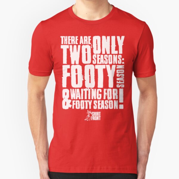 Two Seasons: White on Red Slim Fit T-Shirt