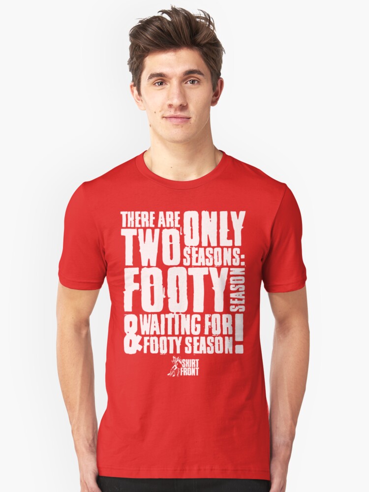 Alternate view of Two Seasons: White on Red Slim Fit T-Shirt