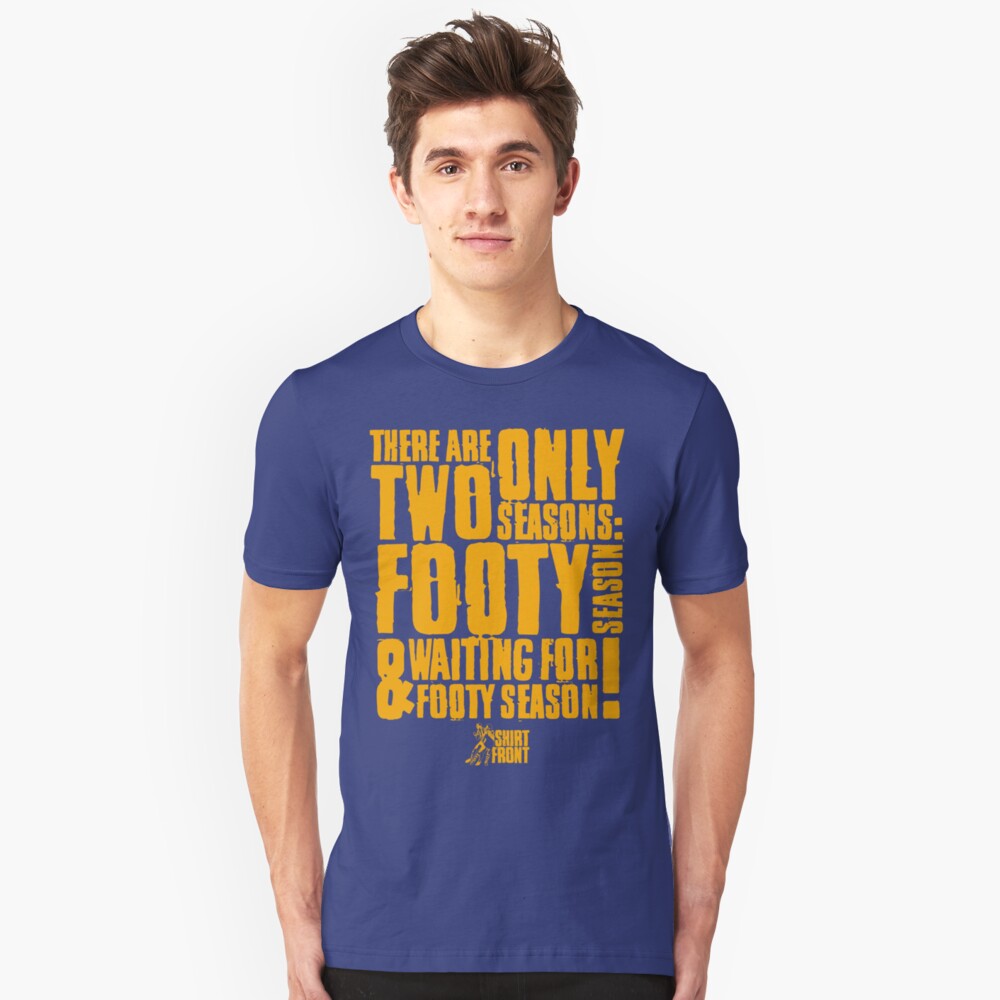 Two Seasons: Gold on Blue Slim Fit T-Shirt