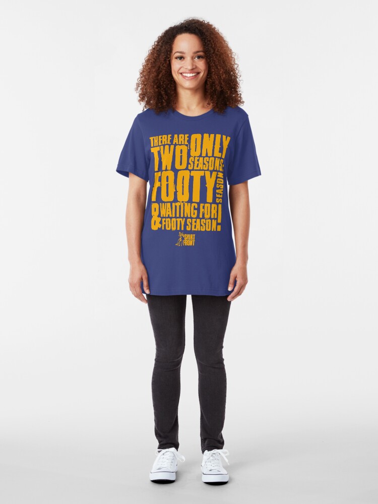 Alternate view of Two Seasons: Gold on Blue Slim Fit T-Shirt