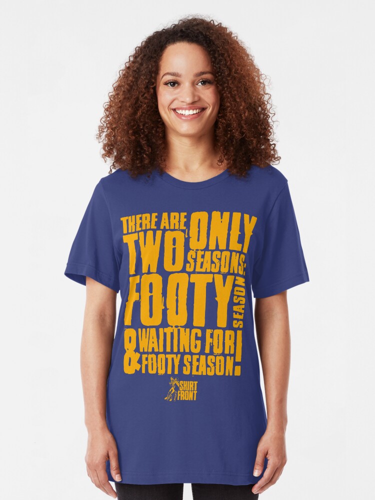 Alternate view of Two Seasons: Gold on Blue Slim Fit T-Shirt