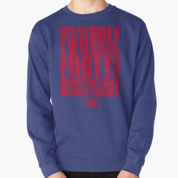 Two Seasons: Red on Blue Pullover Sweatshirt