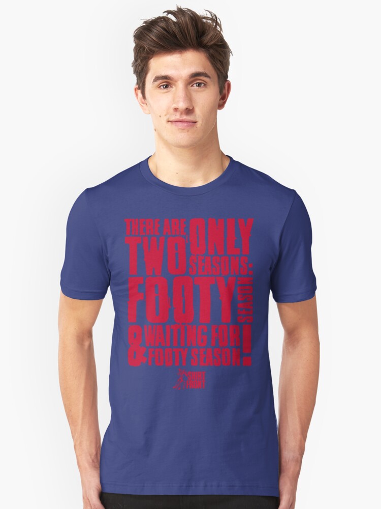 Alternate view of Two Seasons: Red on Blue Slim Fit T-Shirt