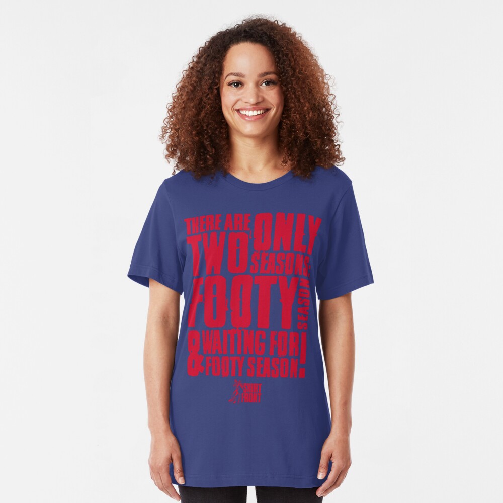 Two Seasons: Red on Blue Slim Fit T-Shirt