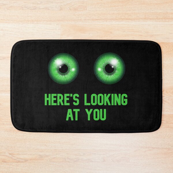 Item preview, Two green eyes watching you, here's looking at you designed and sold by Pennylanemerch.