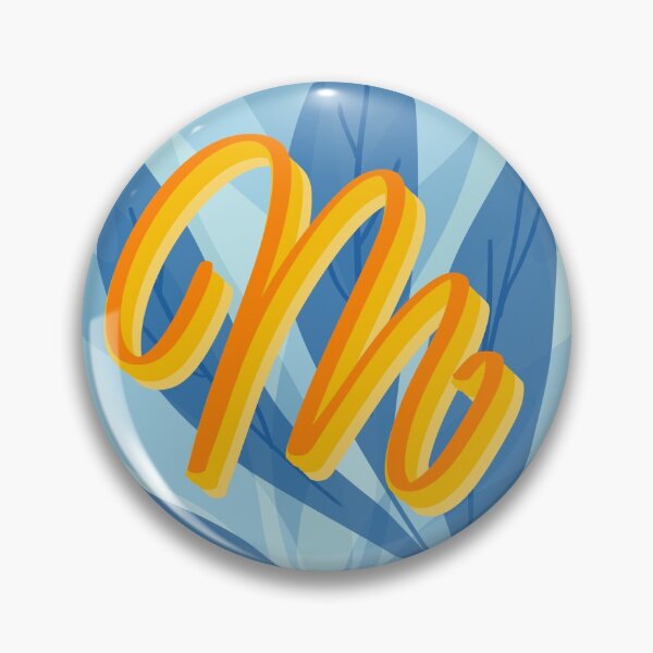 Item preview, M- creative monogram scripted lettering of letter m designed and sold by Ilze Lucero.
