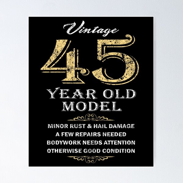 Item preview, 45th Birthday - Funny gift idea designed and sold by HobzyMerch.