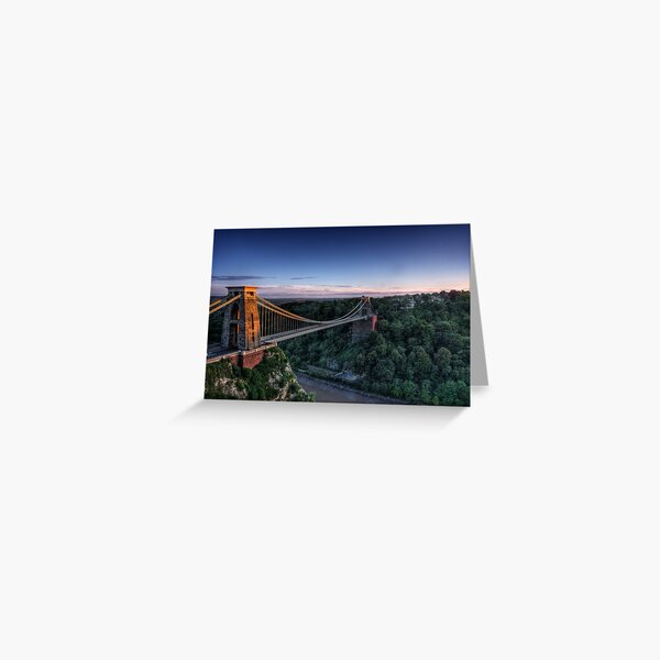 Clifton Suspension Bridge Glow Greeting Card