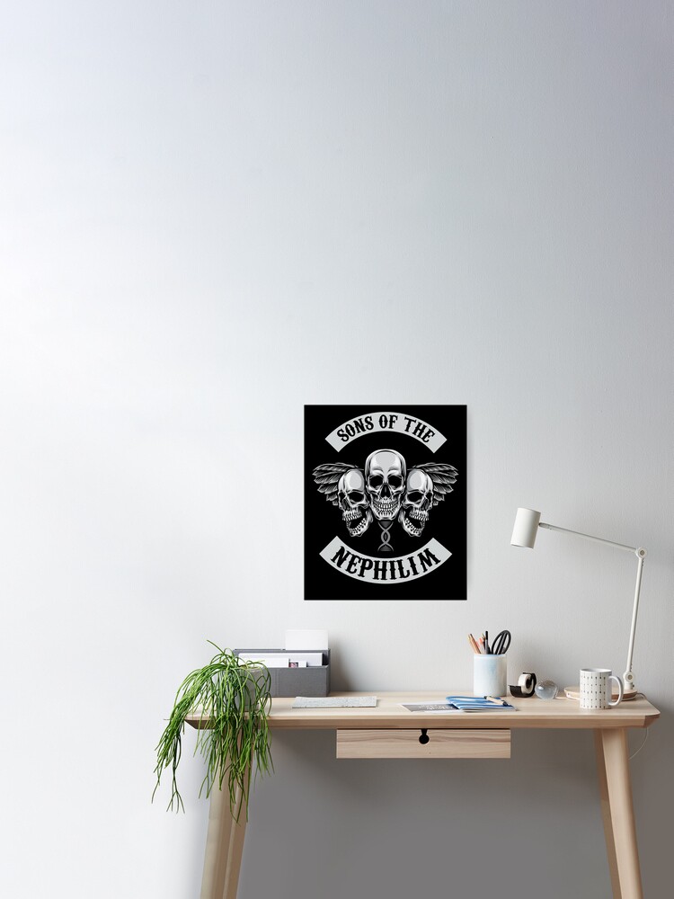 Poster Hijos De Los Nephilim Adn De Los Gigantes Antiguos Arqueologia Prohibida Antropologia Parodia Biker De Natintrovertsoc Redbubble