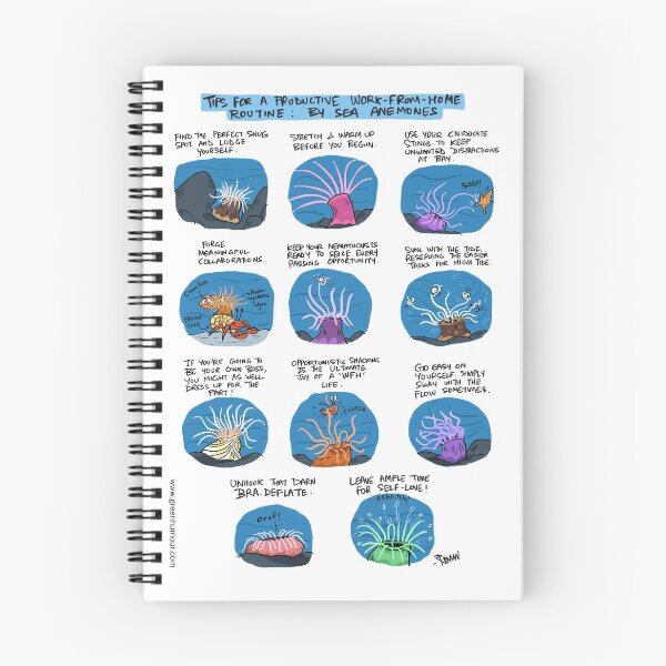 Item preview, Work From Home tips by Sea Anemone designed and sold by Green Humour.