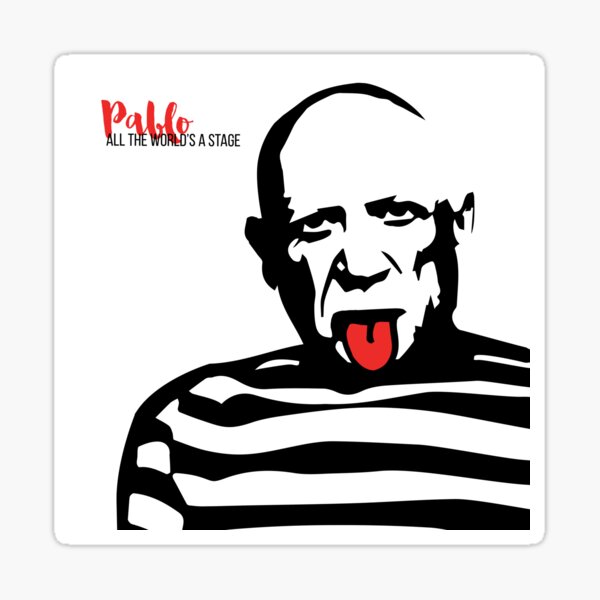 Pablo Picasso Tongue Art Sticker