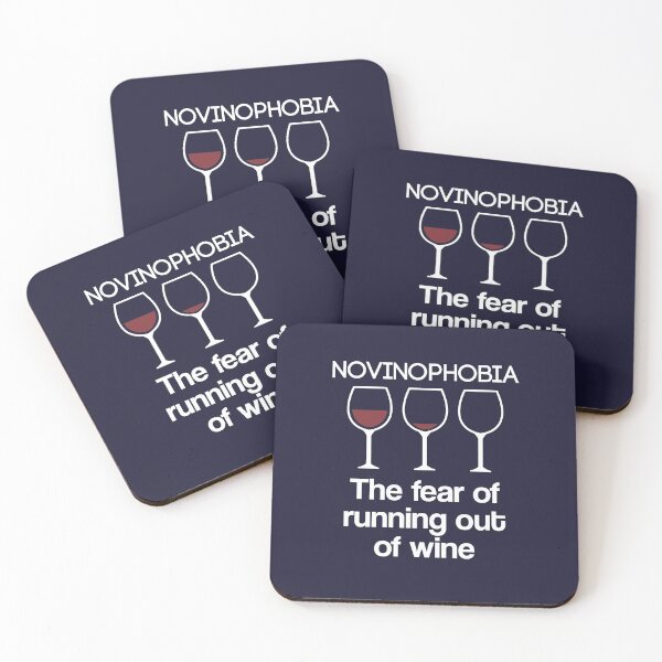 Aperçu de l'œuvre Amateur de vin Novinophobia Peur de manquer de vin créée et vendue par Skyline-Designs.