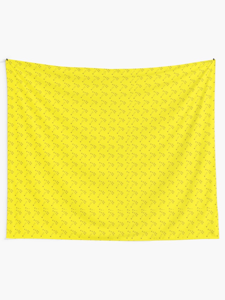 Alternate view of Cute birds animals yellow pattern Tapestry